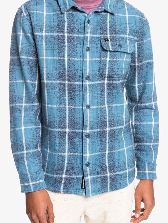 Quiksilver Other - Quiksilver Blue Plaid Flannel Shirt Jacket Cotton Size Large